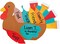 4E's Novelty 24 Pack Foam Turkey Cut Outs Shapes 8 Inch – Thanksgiving Crafts for Kids, Preschool, Toddlers, DIY Turkey Craft Kit, Fall Classroom Bulletin Board Decorations, Bulk Arts and Crafts